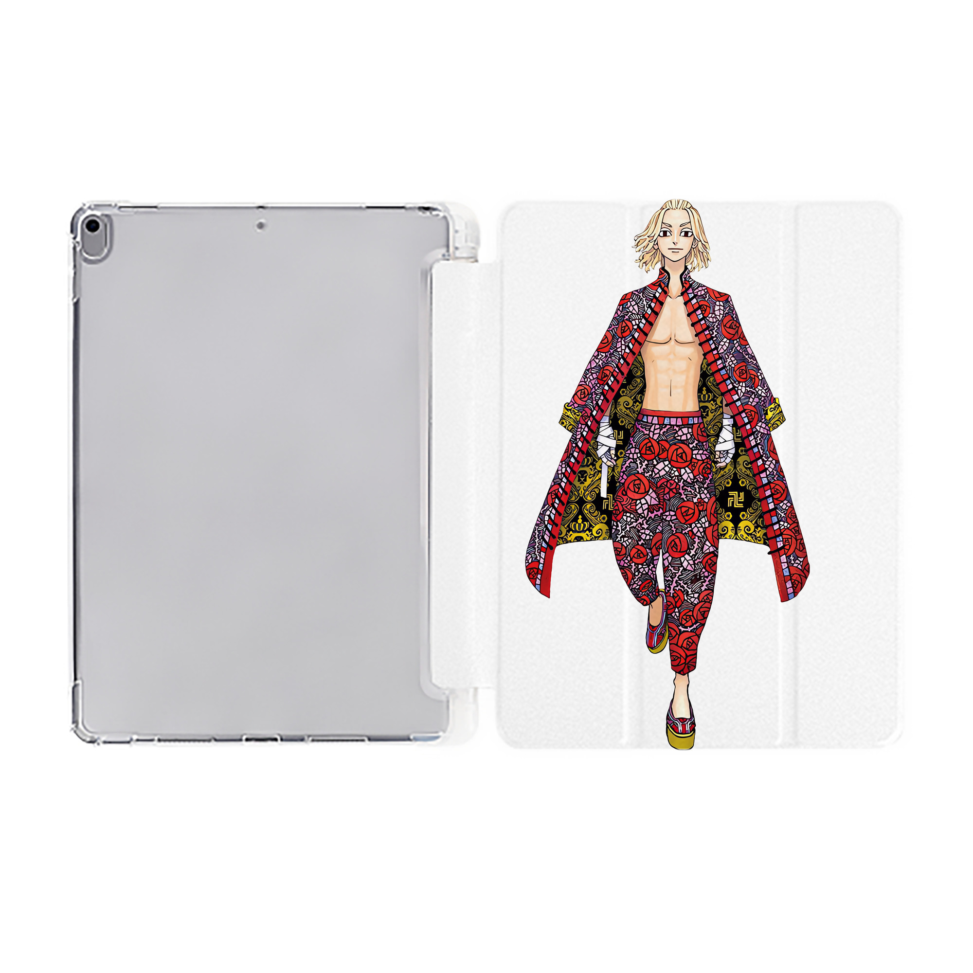 （画像用） 東京リベンジャーズ Tokyo Revengers IPad ケース ペン収納付き 三つ折りスタンド PUレザー×シリコン 対応機種9.5/10.5/10.9インチ